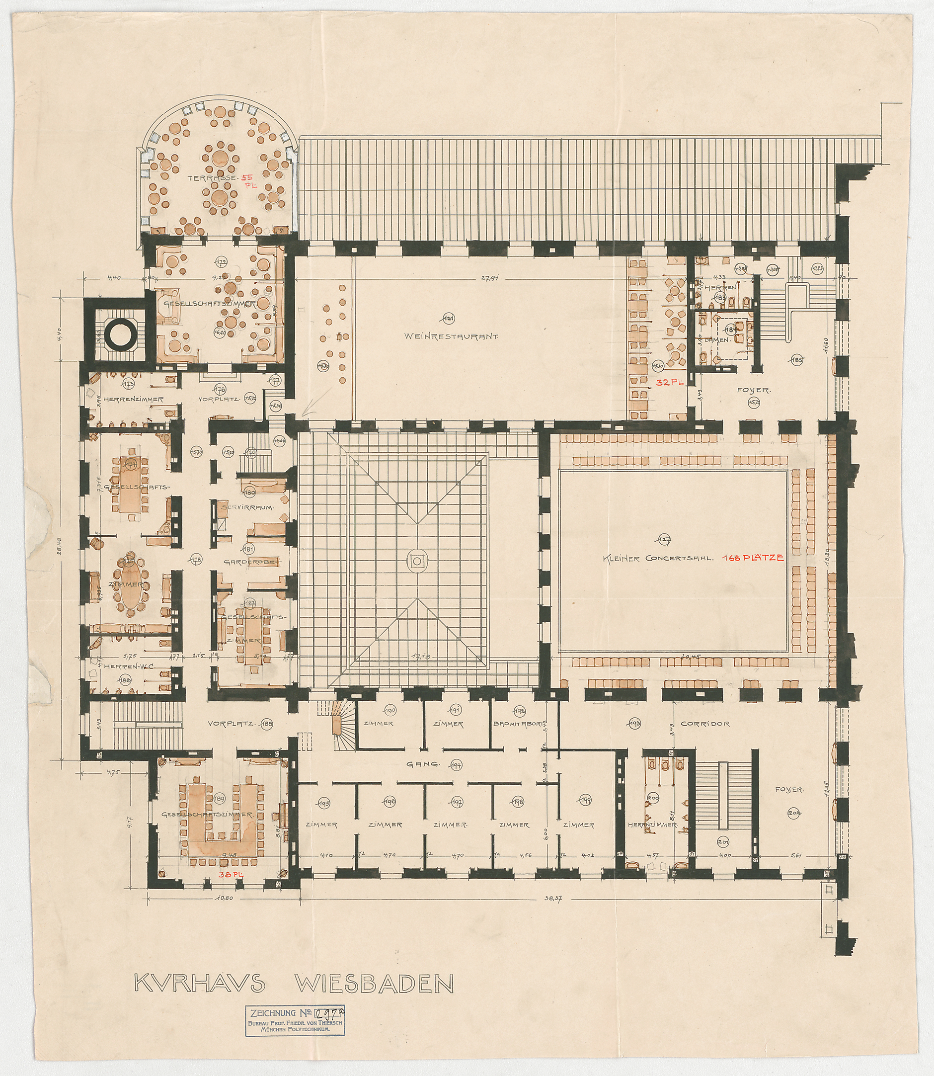 Thiersch Friedrich Von Wiesbaden Kurhaus Kleiner Konzertsaal